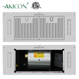 Akicon kitchen exhaust hood with visible branding on a white background
