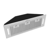Metallic appliance with black top on a white background