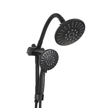 Dual Showerhead Combo – All Direction & Handheld Set with Stainless Steel Shower Hose and Diverter & Bracket Set (Shower Arm Not Included)