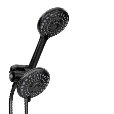 Dual Showerhead Combo – Fixed & Handheld Set with Stainless Steel Shower Hose and Diverter & Bracket Set (Shower Arm Not Included)