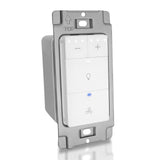 Smart wall switch with touch controls on a white background