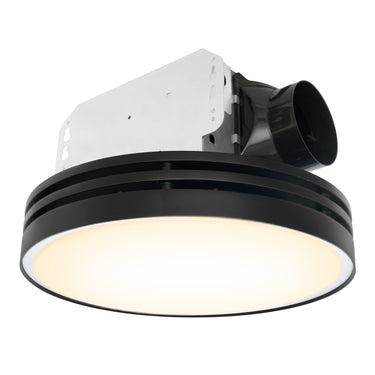 Ceiling light fixture with black and white design on a white background