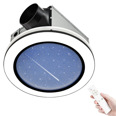 Akicon 110 CFM Bathroom Exhaust Fan, 1.5 Sones Quiet, LED Star Light