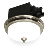 Ceiling fan with light fixture on a white background
