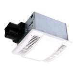 Ceiling-mounted bathroom exhaust fan with light on a white background