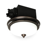 Ceiling light fixture with black and bronze design on a white background