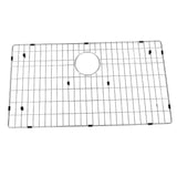 Metal grid sink bottom on a white background