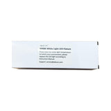 Akicon LED fixture packaging with text on a white background