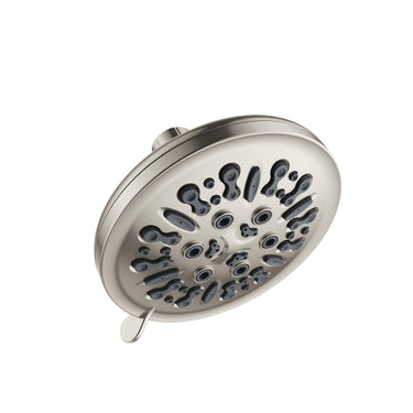 5.57” (140mm) Fixed Shower Head – 8 Spray Functions with Brass Swivel Ball Joint