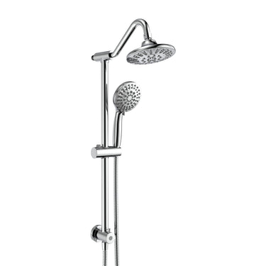Adjustable Shower Slide Bar Set with Handheld Shower and Overhead Spray