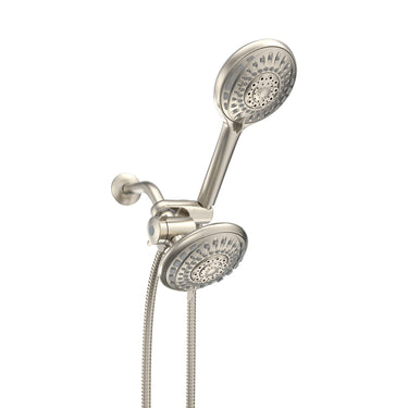 Dual Shower Head Combo – 5-Function Fixed & Handheld Set with Diverter and Hose (Shower Arm Not Included)