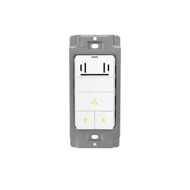 Humidity Sensor and Light Switch for Exhaust Fan, White