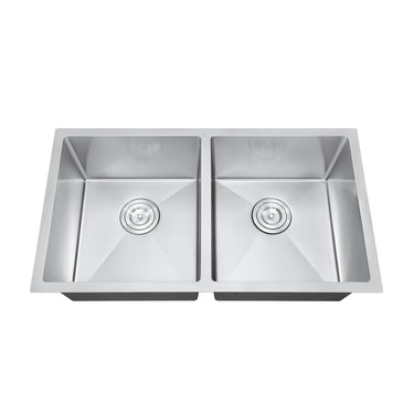 32 Inch Double Bowls Undermount Kitchen Sink, Stainless Steel