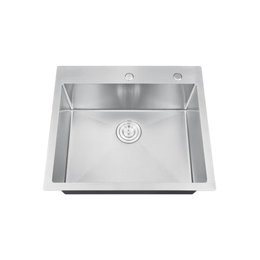 25/28/30/33 Inch Drop In Single Bowl 20-Gauge Stainless Steel Kitchen Sink with Drain Strainer