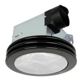 Ceiling-mounted exhaust fan with light on a white background