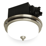 Ceiling fan with light fixture on a white background