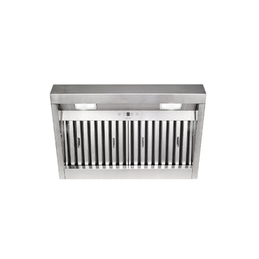 30/36 Inch Insert Range Hood, 600 CFM, Stainless Steel, 3-Speed Fan, LED Lights, Baffle Filters, Ultra-Quiet Built-In Kitchen Vent Hood, ETL Listed