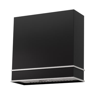 Black rectangular wall-mounted light fixture on a white background