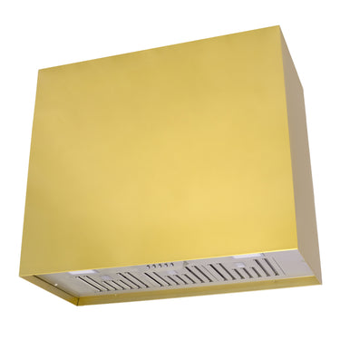 Yellow range hood on a white background