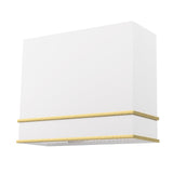 White uniform cap with gold trim on a white background