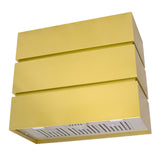 Yellow range hood on a white background