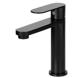 Black faucet on a white background
