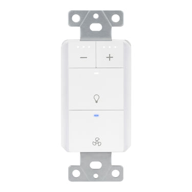 Dimmer Light Switch, Single Pole Dimmer Switch for Bathroom Exhaust Fan and Dimmable LED Light, Neutral Wire Required, White