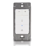 Smart home control panel with buttons on a white background