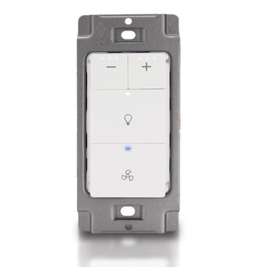 Smart home control panel with buttons on a white background