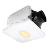 Ceiling-mounted exhaust fan with light on a white background