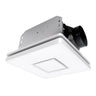 Ceiling-mounted air vent with light on a white background