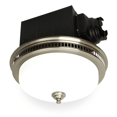 Ceiling fan with light fixture on a white background