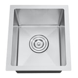 Stainless steel kitchen sink on a white background
