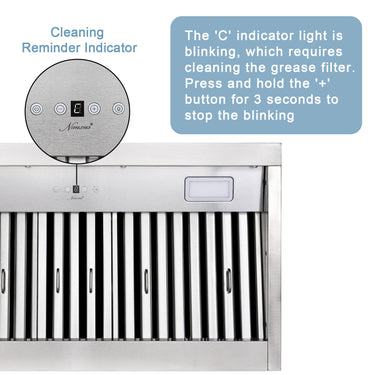Dishwasher with cleaning indicator light and text on a white background