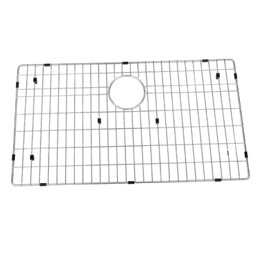 Metal grid sink bottom on a white background
